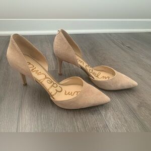 Sam Edelman Jaina Suede D’Orsay Heels Nude Tan Size. Size 7.5.